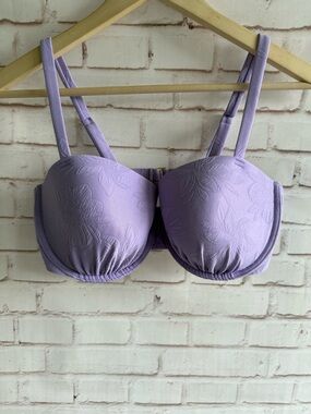 Lilac Floral Molded Cup Bra with Adjustable Straps‎